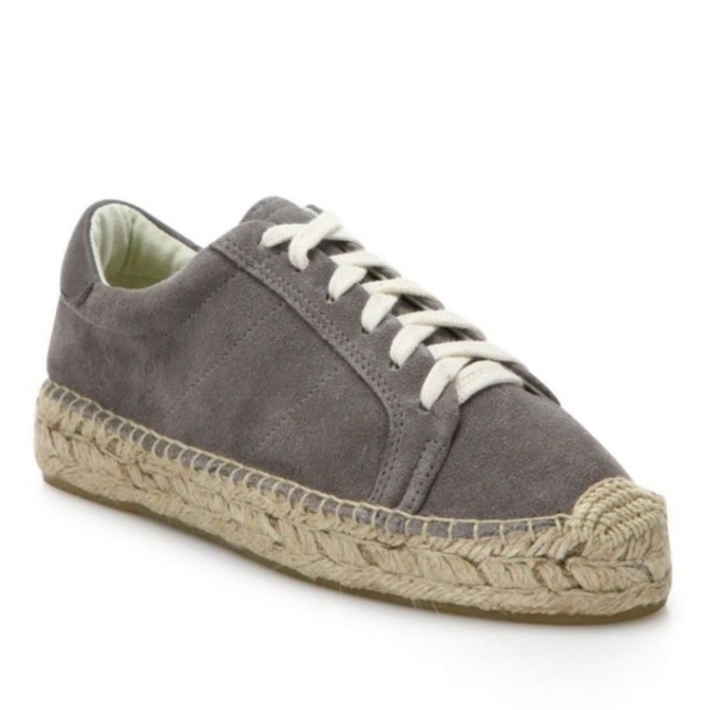 Soludos Canvas Lace-Up Espadrille Platform Sneakers